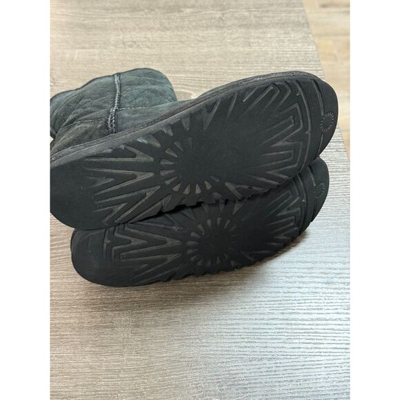 UGG BOOTS SUEDE/WOOL BLACK SIZE 7 - Picture 5 of 6